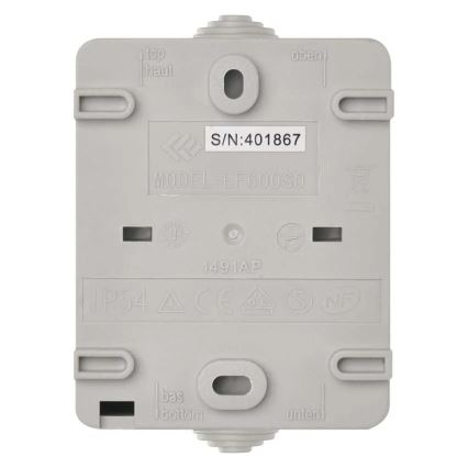 Strömbrytare med 1 knapp IP54