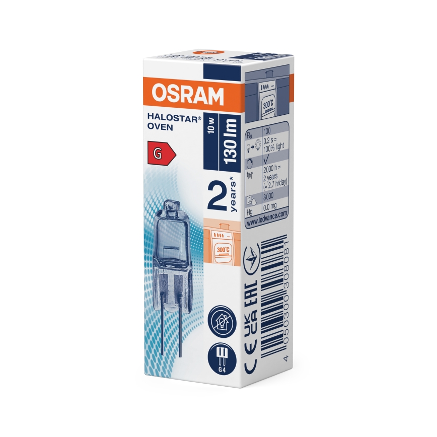 10-pack HALOSTAR ugnslampor G4/10W/12V 2700K - Osram