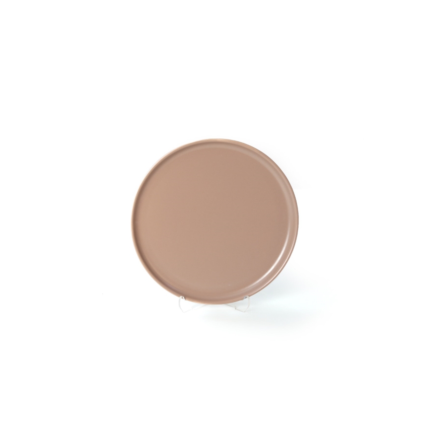 18-delars middagsservis i keramik, brun