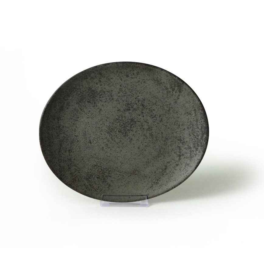 18-delars middagsservis i stengods, antracit/grön