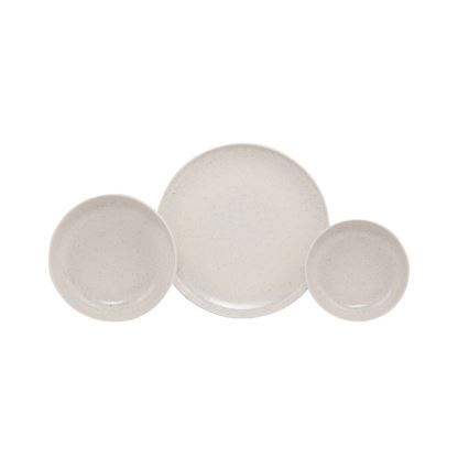 18-delars servis i beige porslin