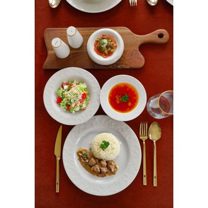 18-delars servis i vitt porslin