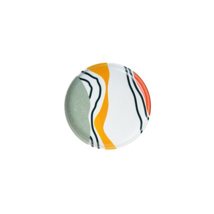 18-delig porslinsservis, färgglad