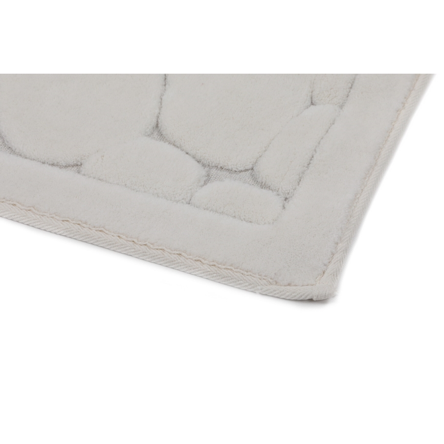 2-pack badrumsmatta LINO 60/100 cm krämvit