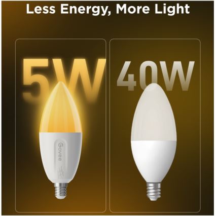 Set om 2 dimbara LED-lampor RGBWW MATTER E14/5W/230V 2700-6500K Wi-Fi - Govee