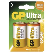 2 st Alkaliska batterier D GP ULTRA 1,5V