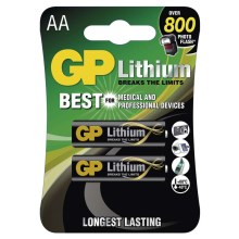 2 st Lithium Batterier AA GP LITHIUM 1,5V