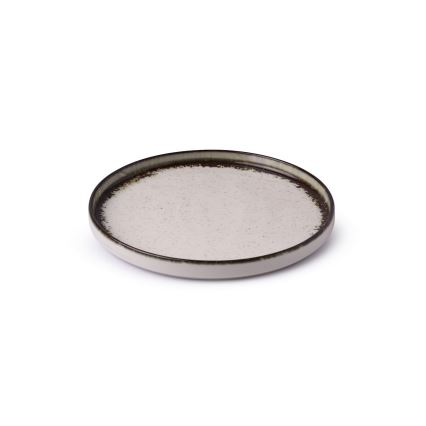 24-delars middagsservis i porslin, vit/brun