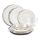 24-delars middagsservis, vit/silver, porslin