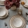 24-delars porslinsservis, beige/brun