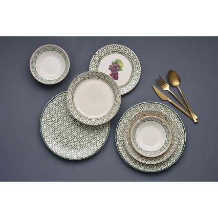 24-delars servis i färgglad keramik