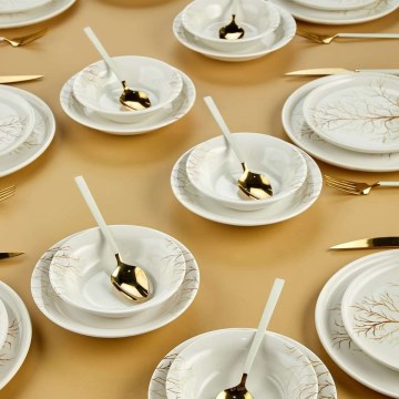 24-delars servis vit/orange/keramik