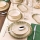 27-delars porslinsservis, beige/brun