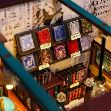 2Kids Toys - 3D-pussel LED Bokstöd Bokhandelns själ 2xAAA