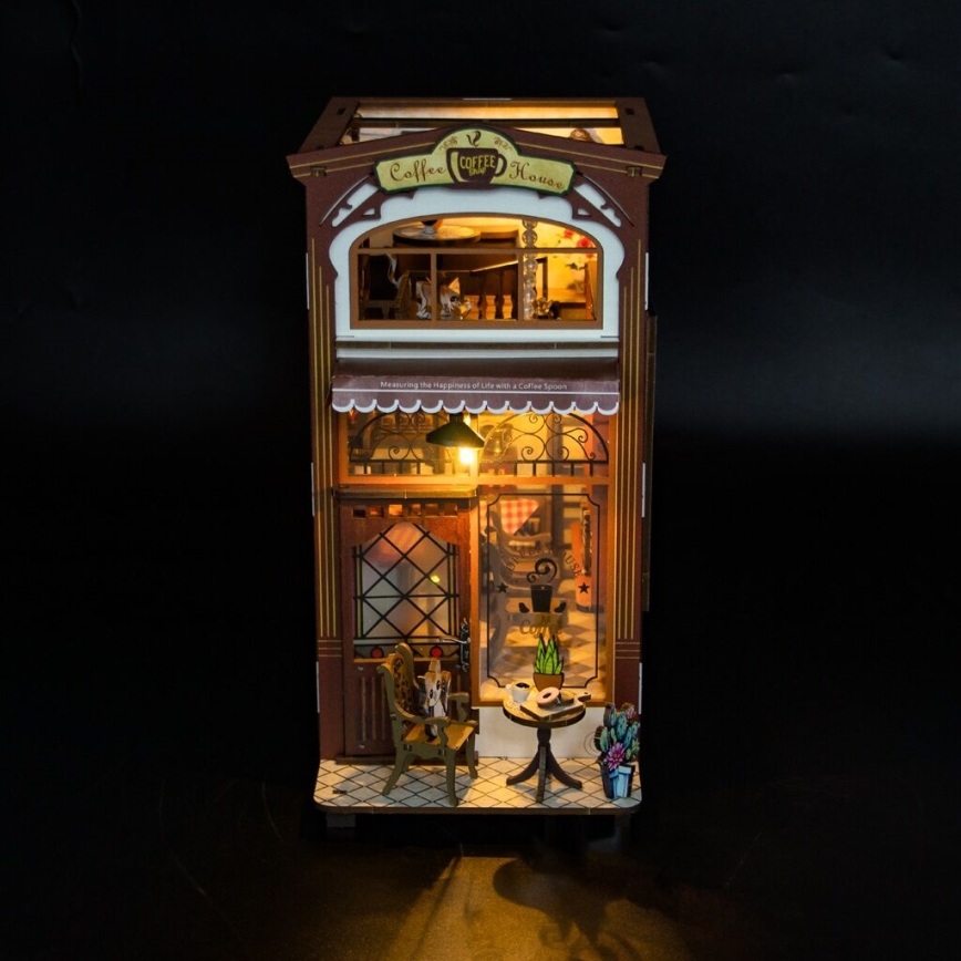 2Kids Toys - 3D-pussel LED Bokstöd Kafé 2xAAA