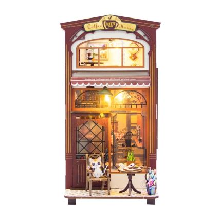 2Kids Toys - 3D-pussel LED Bokstöd Kafé 2xAAA