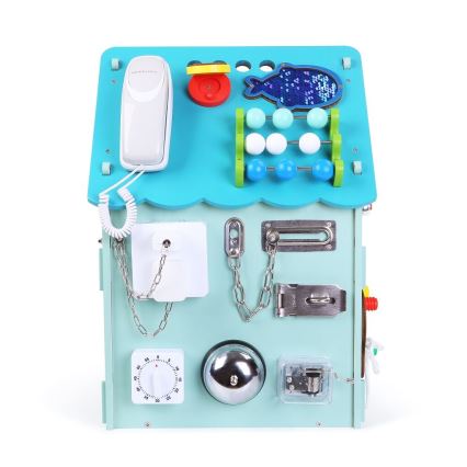 2Kids Toys - Activity bräda hus blå