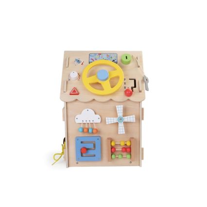 2Kids Toys - Aktivitetsbräda hus beige