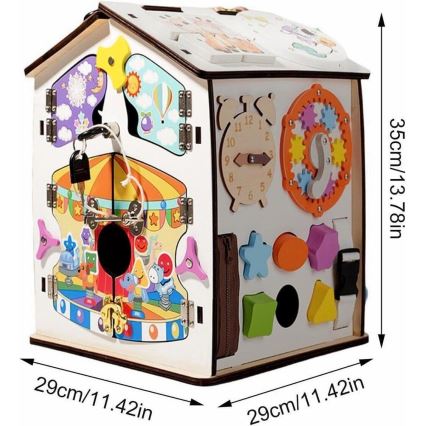 2Kids Toys - Aktivitetsbräda, lekhus, vit