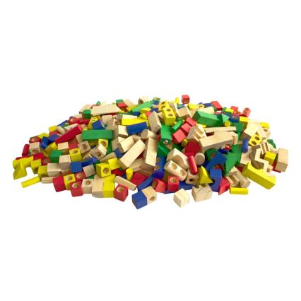 2Kids Toys - Färgglada träklossar, 500 delar