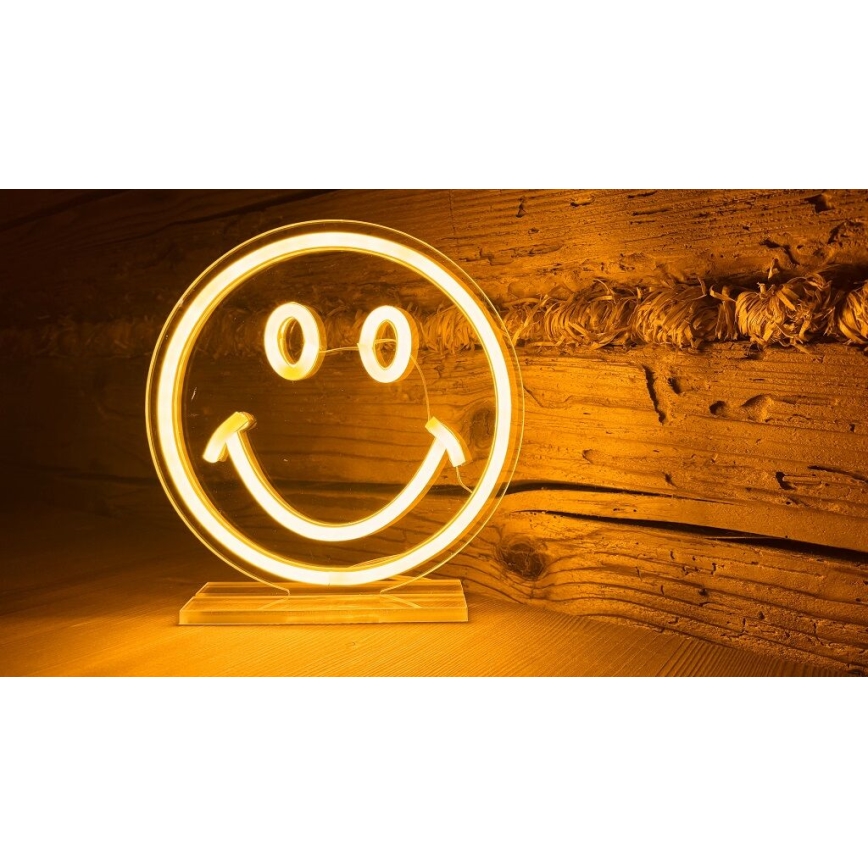 2Kids Toys - LED-neon borddekoration LED/5W/USB smiley