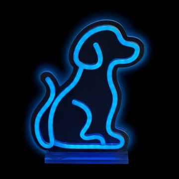 2Kids Toys - LED-neon bordsdekoration LED/5W/USB hund
