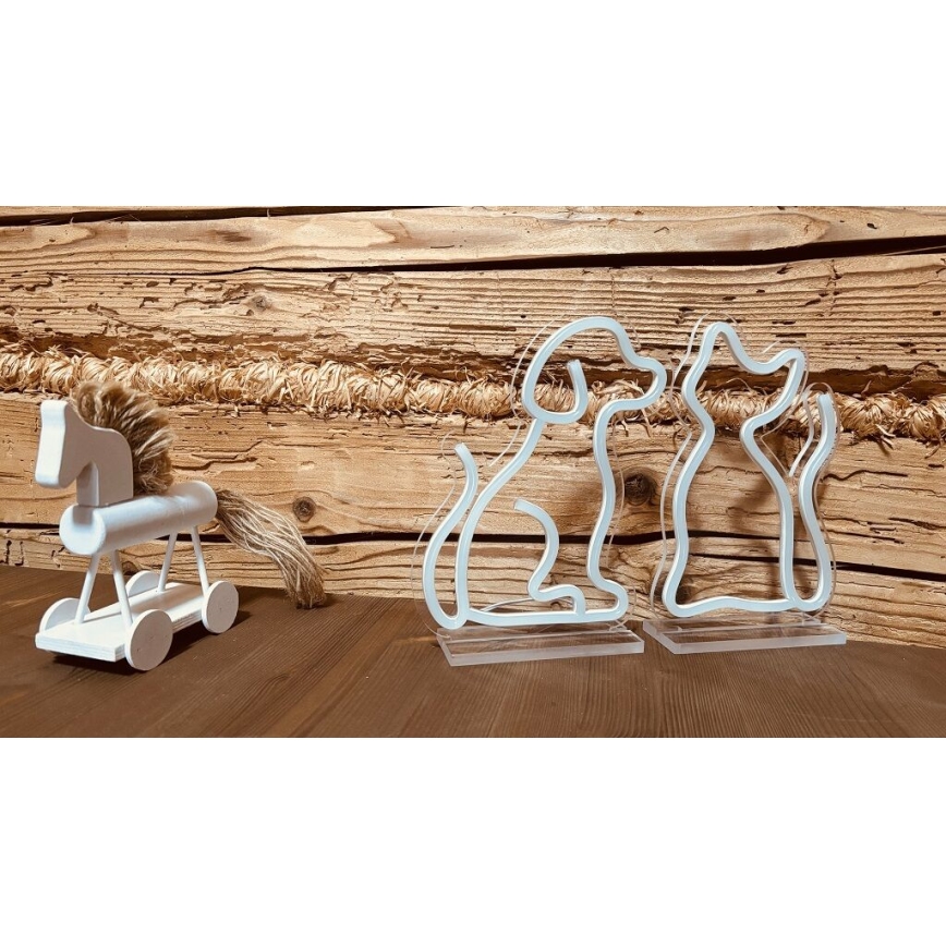 2Kids Toys - LED-neon bordsdekoration LED/5W/USB hund