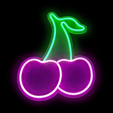 2Kids Toys - LED-neonväggdekoration LED/5W/USB med körsbärsdesign