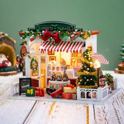 2Kids Toys - Miniatyr av hus Julgodisaffär 2xAAA