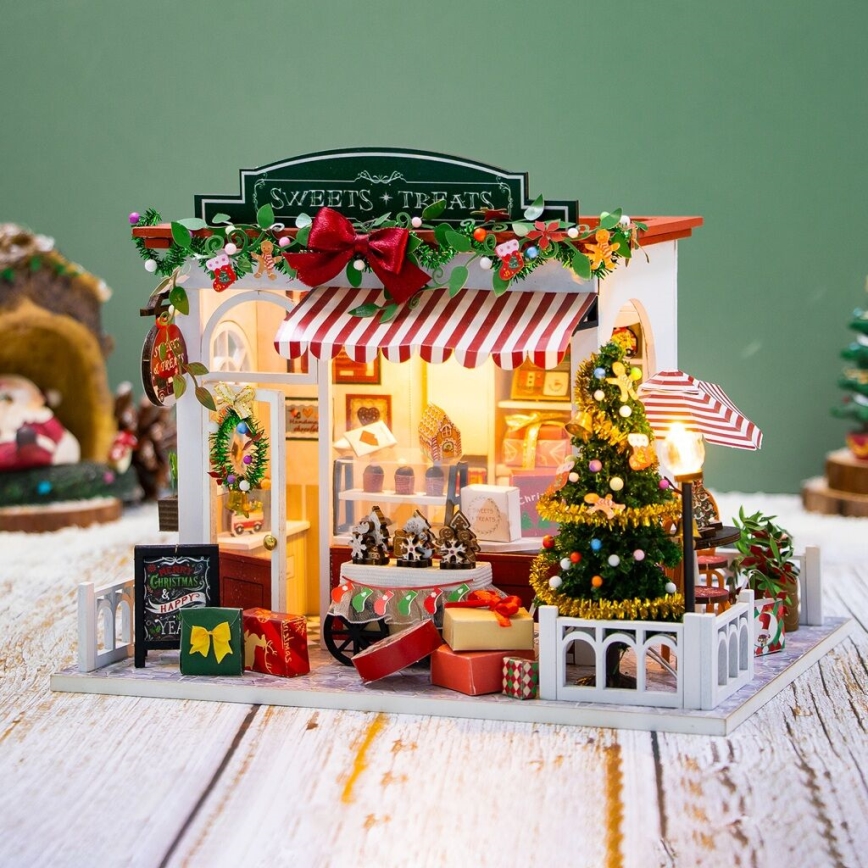 2Kids Toys - Miniatyr av hus Julgodisaffär 2xAAA
