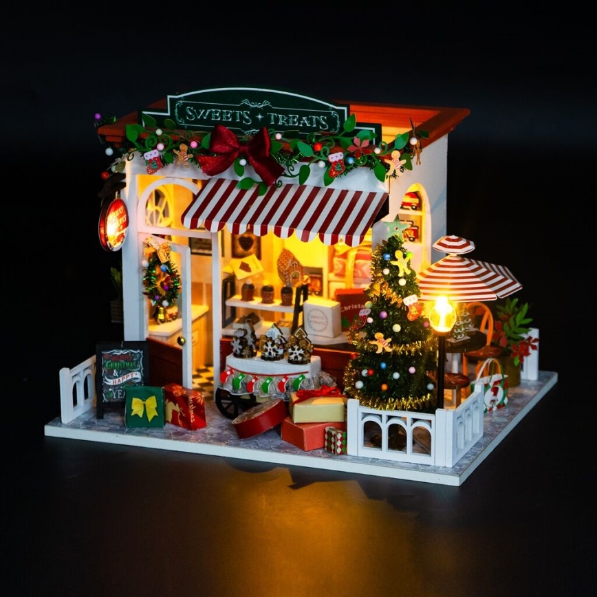2Kids Toys - Miniatyr av hus Julgodisaffär 2xAAA
