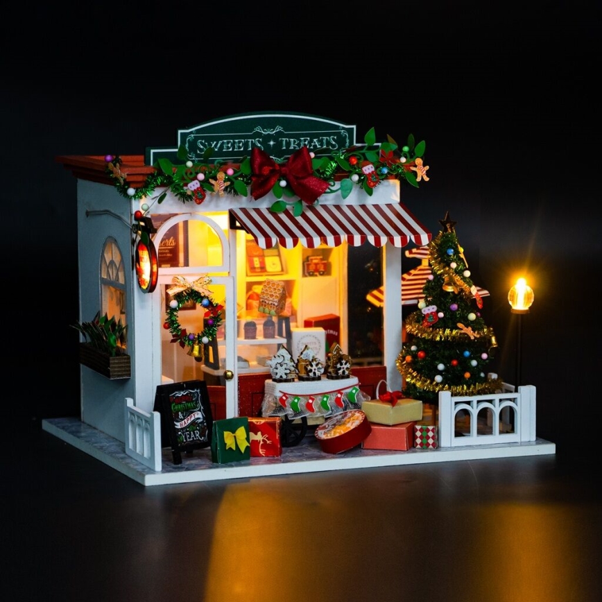 2Kids Toys - Miniatyr av hus Julgodisaffär 2xAAA