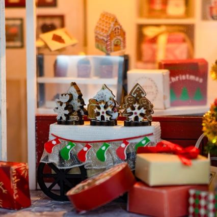 2Kids Toys - Miniatyr av hus Julgodisaffär 2xAAA