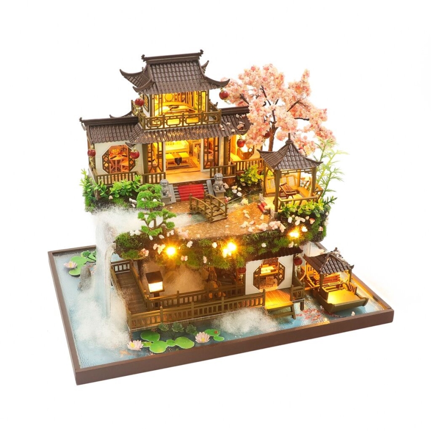 2Kids Toys - Miniatyr av sagovilla med hus 2xAAA