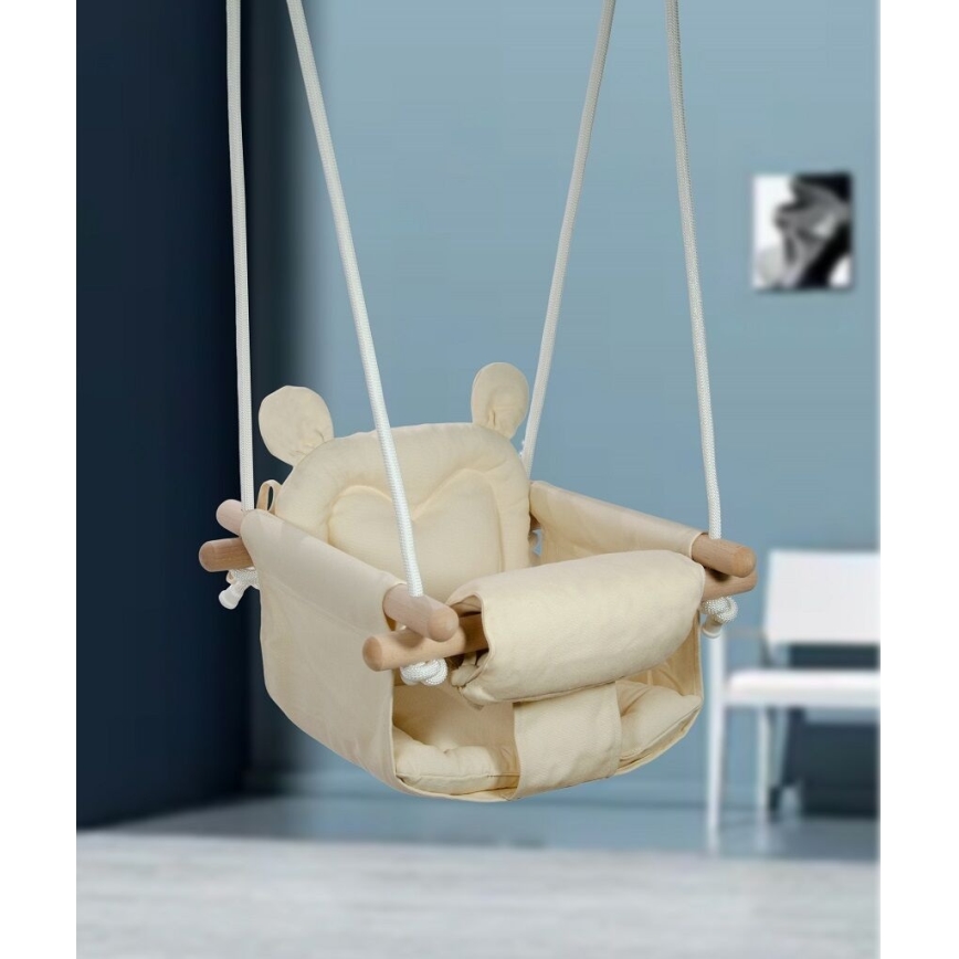 2Kids Toys - Textilgunga för barn grädde/bok