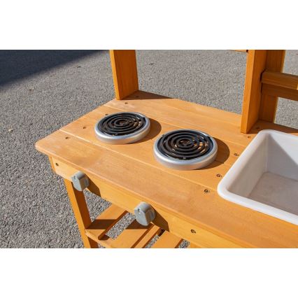 2Kids Toys - Trädgårdskök i trä med diskho