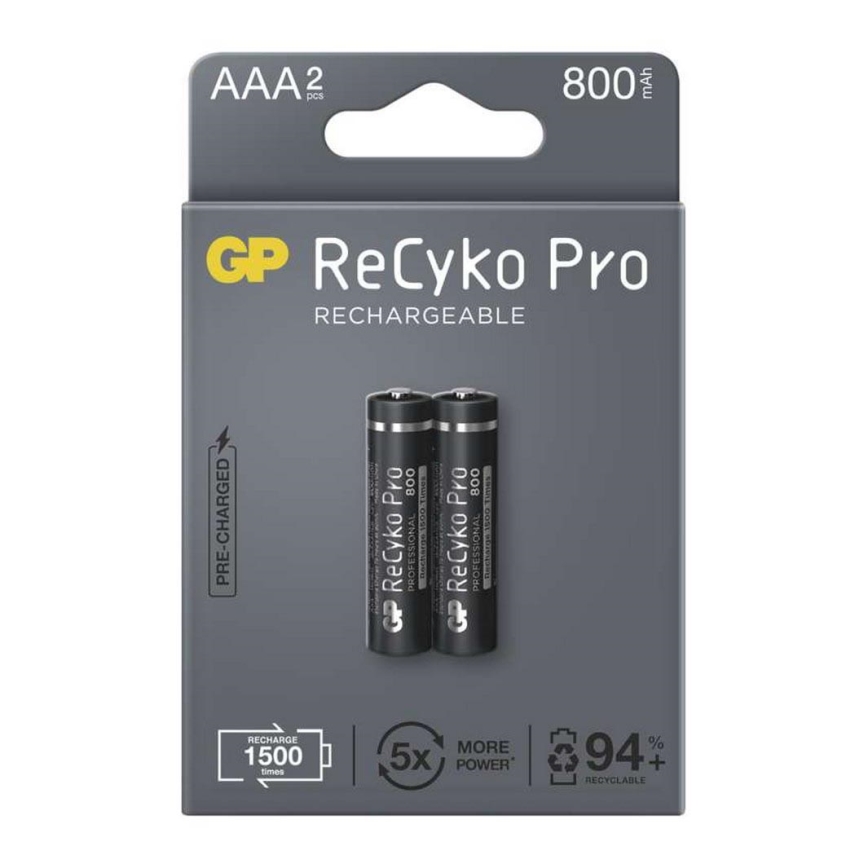 2st Laddningsbara Batterier GP AAA ReCyko Pro NiMH/1,2V/800 mAh