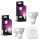 3-pack dimbara LED RGBW-lampor Philips Hue WHITE AND COLOR AMBIANCE GU10/4,2W/230V 2000-6500K + Hue Bridge