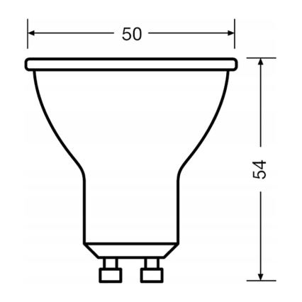 3-pack LED-reflektorlampa PAR16 GU10/6,9W/230V 2700K 60° - Osram