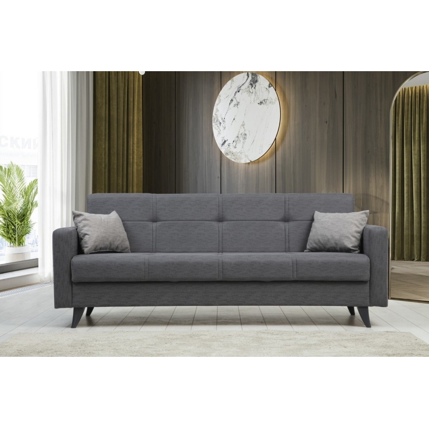 3-sits bäddsoffa KORFU mörkgrå