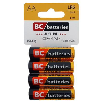 4 delar Alkaliskt batteri EXTRA POWER AA 1,5V