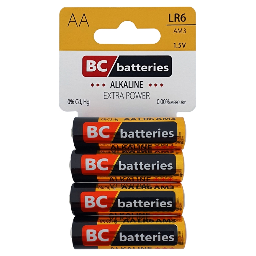 4 delar Alkaliskt batteri EXTRA POWER AA 1,5V