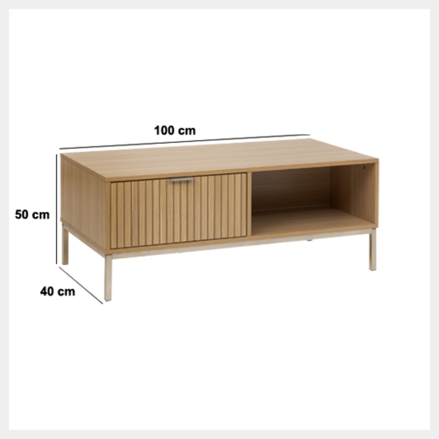 5five - Soffbord ESEN 100x40 cm brun