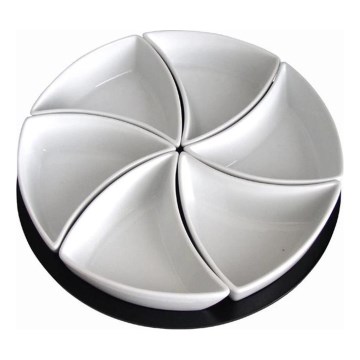 6-delars set med skålar och bricka TORO, keramik/trä