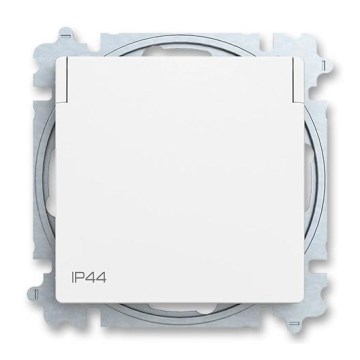 ABB 6619T-A06995 240 - Hushållsuttag utan ram ZONI 250V IP44 mattvit