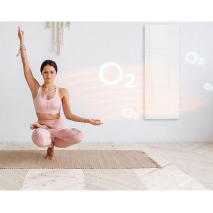 AENO - Smart elektrisk infrapanel 700W timer/termostat IP44 Wi-Fi vit