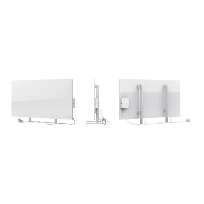 AENO - Smart elektrisk infrapanel med LED-display 700W timer/termostat IP44 Wi-fi vit