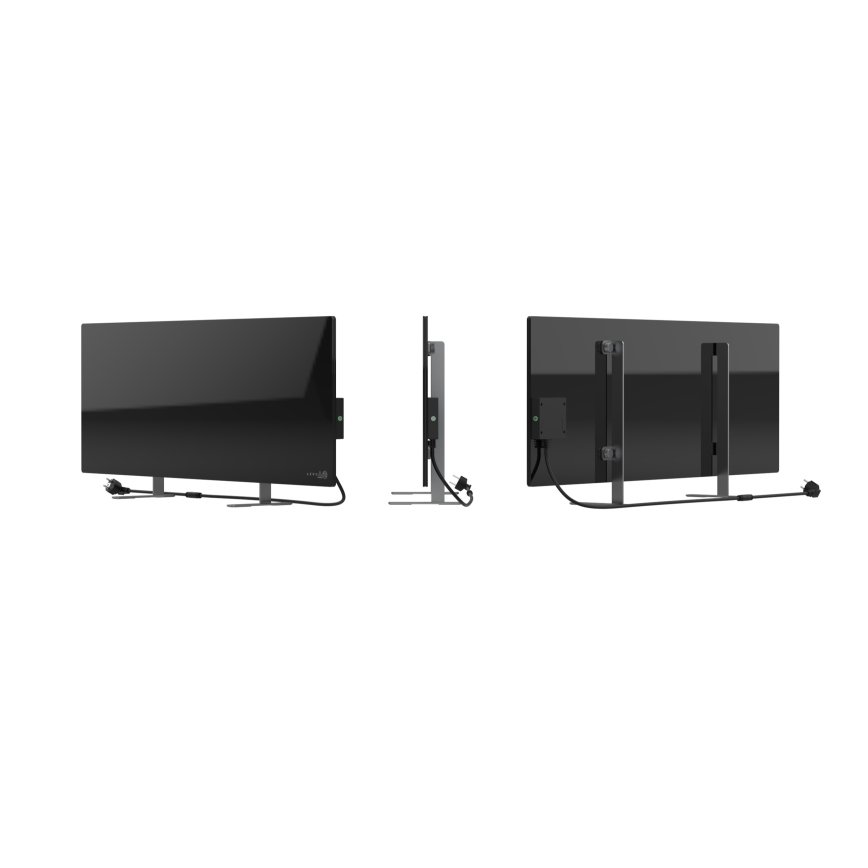 AENO - Smart elektrisk infraröd panel 700W med timer/termostat IP44 Wi-Fi svart