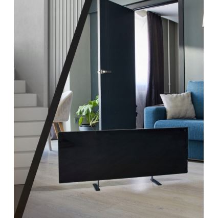 AENO - Smart elektrisk infraröd panel med LED-display 700W timer/termostat IP44 Wi-Fi svart