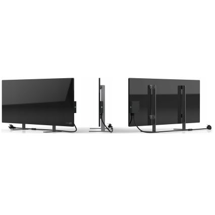 AENO - Smart elektrisk infraröd panel med LED-display 700W timer/termostat IP44 Wi-Fi svart